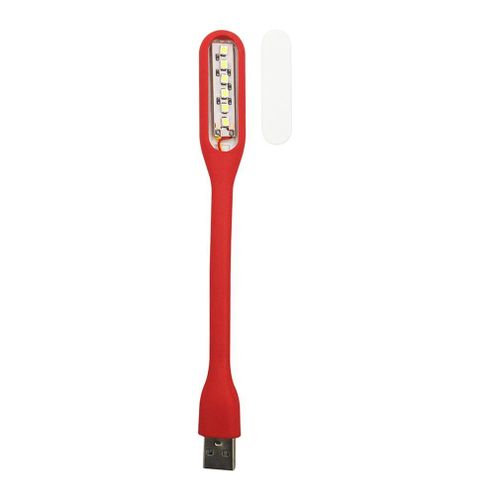 Mini lampe LED USB portable,veilleuse flexible,super lumineuse,lampe de livre,lampe de lecture pour banque d'alimentation,PC,ordinateur portable,ordinateur portable,drop sunshine - Type Rouge