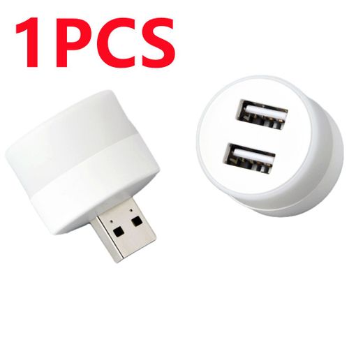 Mini lampe à prise USB super lumineuse,protection des yeux,veilleuse LED ronde,lampe de livre,charge d'alimentation mobile pour ordinateur,5V,2 pièces - Type Product G-Warm White