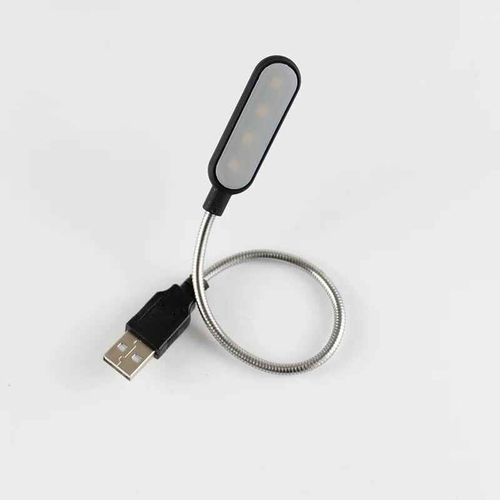 Mini Lampe De Lecture Usb À 6 Led,Idéale Pour La Lecture D'un Livre Ou D'un Ordinateur Portable,Idéale Pour Une Table De Bureau Ou Un Notebook - Type Black Shell-White Light Color