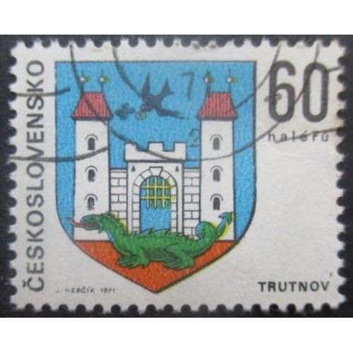 Tchecoslovaquie N°1845 Armoirie De Trutnov Oblitéré