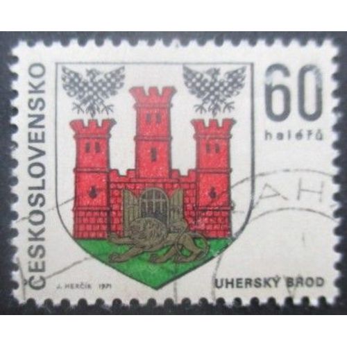 Tchecoslovaquie N°1846 Armoirie De Uhersky Brod Oblitéré