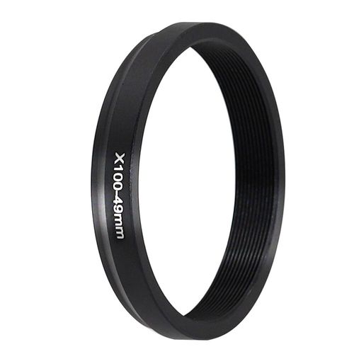 Anneau adaptateur de filtre 49mm pour appareil photo série Fujifilm X100 X100S X100T X100F X100V X100VI,alliage d'aluminium noir/argent - Type Black