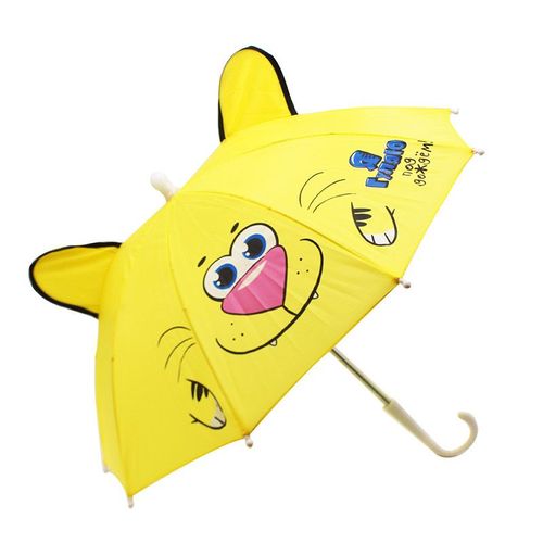 Parapluie De Dessin Pour Enfants,Long-Char3d,Modélisation D'oreille Créative,Animation Mignonne,Garçons,Filles- Yellow-C240