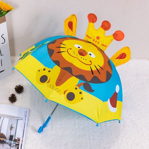 Parapluie De Dessin Pour Enfants,Parapluie De Princesse Mignon,Stéréoscopique 3d,Garçons Et Filles,Conception De - Rouge-C4062