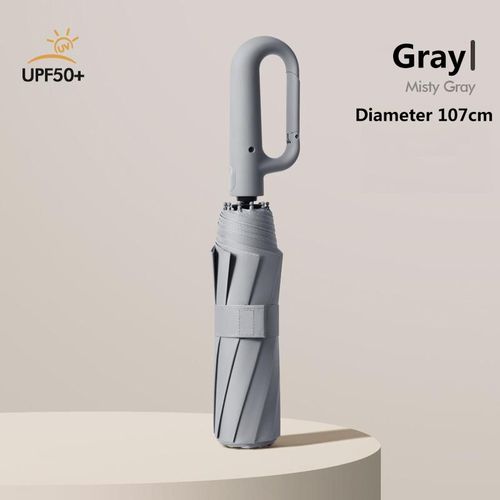 Parapluie À Boucle Annulaire,Extra Large,Renforcé,Résistant Au Vent,À La Pluie,Polyvalent Pour Les - Gray-F78194