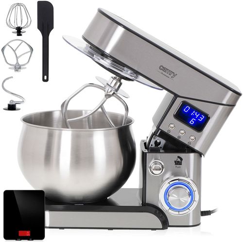 Robot Pâtissier Boulangerie Cuisine Ménager Multifonction Bol Inox 5L 6 Vitesses, 2000W, , Camry, CR4223B