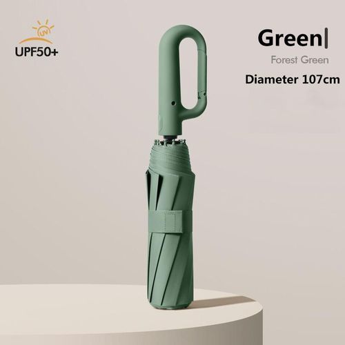 Parapluie À Boucle Annulaire,Extra Large,Renforcé,Résistant Au Vent,À La Pluie,Polyvalent Pour Les - Green-E1161