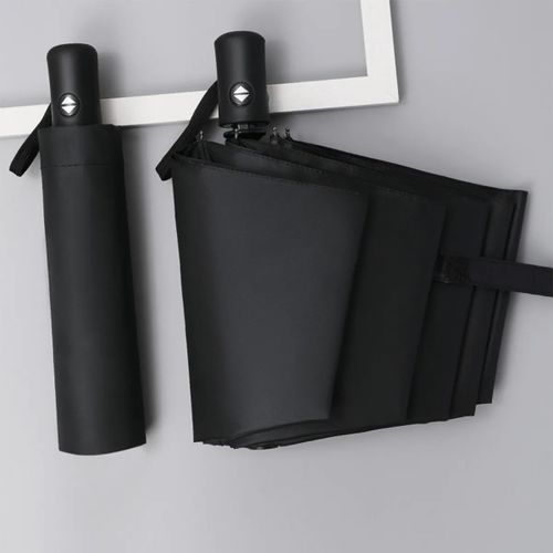 Parapluie Pliant Automatique À 8 Nervures,Compact,Léger,Durable,Protection Uv,Pluie Et Soleil,Parasol Automatique - Black-E2533