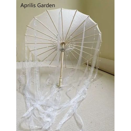 Déguisement De Parapluie Chinois Japonais En Papier Huilé,Parapluie De Prairie,Drame De Princesse,Artisanat - White Transparent