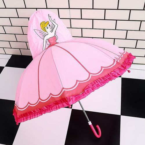 Parapluie De Dessin Pour Enfants,Parapluie De Princesse Mignon,Stéréoscopique 3d,Garçons Et Filles,Conception De - Bleu Ciel-C