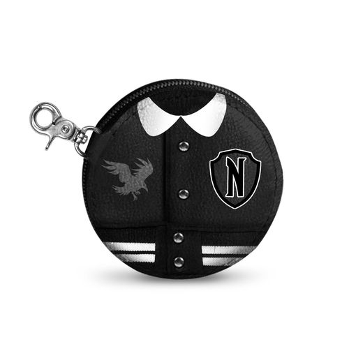 Mercredi Varsity Casual Porte-monnaie Cookie, Noir