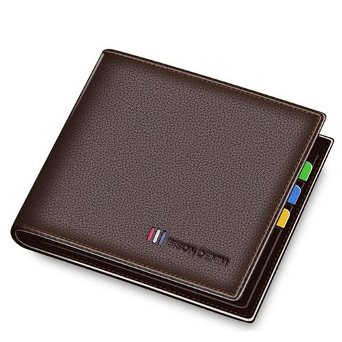 Petit portefeuille cuir de vache pour homme,porte-cartes de crédit à deux volets,sac à main bloquant RFID,meilleur cadeau,sac de poche pour homme