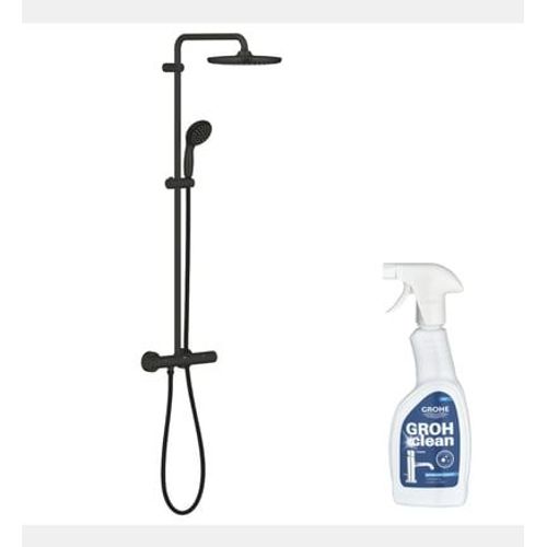 Grohe - Colonne de douche thermostatique GROHE Vitalio Start System 250 noir + nettoyant GrohClean  - Noir