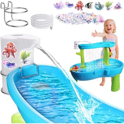 BMTTERQGWO-Pompe a eau sans fil table d'eau, rechargeable, installation sans trou, accessoire de jeux d'eau exterieur enfants
