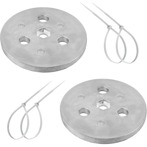 BMTTERQGWO-Poids anode zinc pour skimmer piscine sel, anti-electrolyse et corrosion, 2 plaques avec attaches plastique