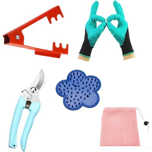 BMTTERQGWO-Kit Outil pour Roses avec Pince a Epines, Ciseaux et Gant, Accessoires Fleuriste pour Jardin et Art Floral