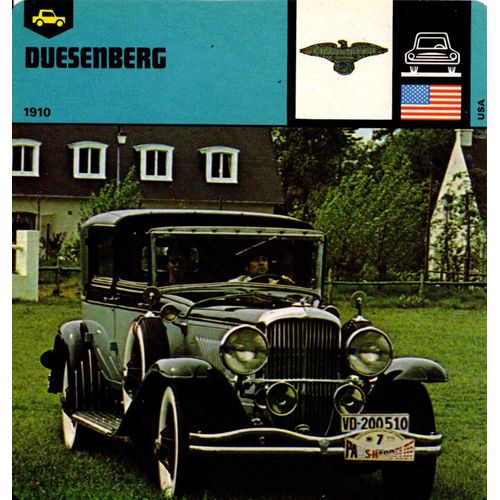 Fiche Edito-Service Duesenberg