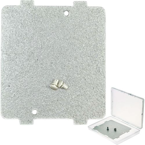 BMTTERQGWO-Couverture guide onde WB39X10034 micro ondes GE, 3-7/8x4-1/4 pouces (epaisse), boite PE, 2 boutons verrouillage micro