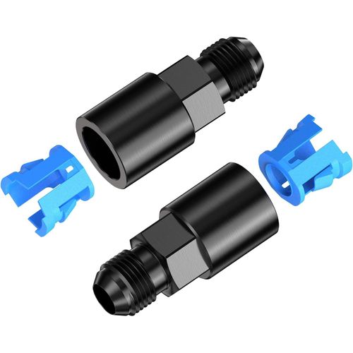Bmtterqgwo-Connecteur Dur En Aluminium Anodise Noir 6an Male Vers 3/8"" Et 5/16"" Efi Rail Carburant Raccord Rapide Sae, Accessoires