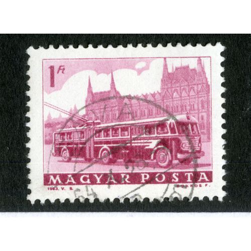 Timbre Oblitéré Magyar Posta, 1963, 1 Ft