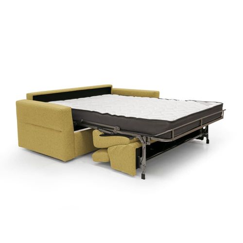 Canapé Lit Matelas H18 220 Cm Jaune