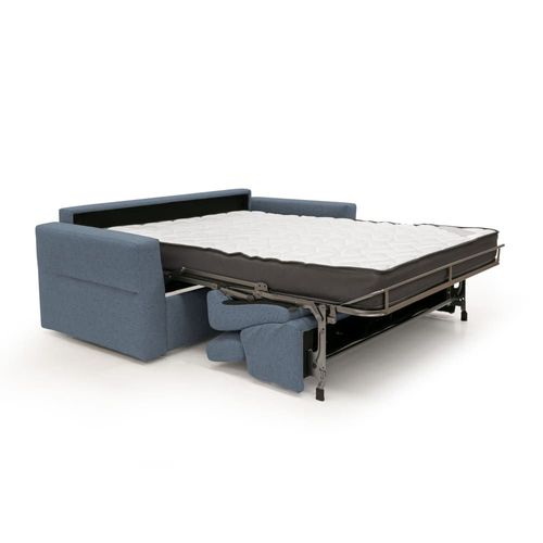 Canapé Lit Matelas H18 180 Cm Bleu