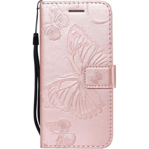 Coque Pour Samsung Galaxy J3 2016 / J310, Housse Coque Flip Case Cuir Porte Carte Magnetique Portefeuille Cover Etui Support Antichoc Coque Pour Samsung Galaxy J3 2016 / J310,Or Rose