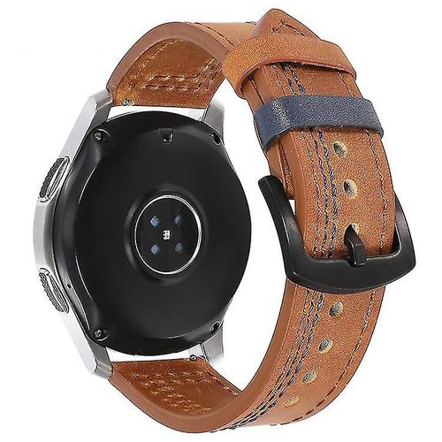 20 Bracelets En Cuir Pour Samsung Galaxy Watch 4/Classic/Active 2 46 Mm/42 Mm/40 Mm/44 Mm Pour Bracelet Amazfit Gts 2/3/Mini 20 Mm 22 Mm - Bleu Blanc 7 Bracelet De Montre 20 Mm Marron Clair 10