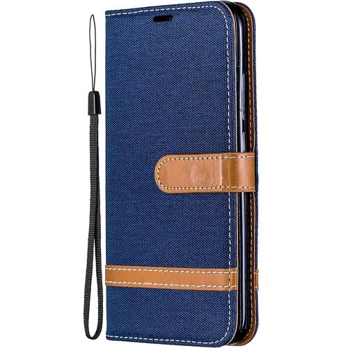 Coque Pour Samsung Galaxy J3 2016 / J320, Coque Housse Portefeuille Case Etui Denim Pu Cuir Porte Carte Flip A Rabat Magnetique Support Housse Pour Samsung Galaxy J3 2016 / J320,Bleu Fonce