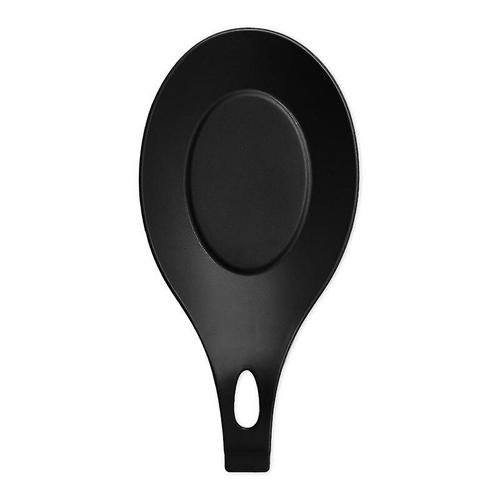 Silicone Isolation Cuillère Étagère Cuisine Silicone Cuillère Fourchette Tapis Étagère Cuillère Repose Pot Clips Support Pot Clips Organisateur Cuillère Pad Noir