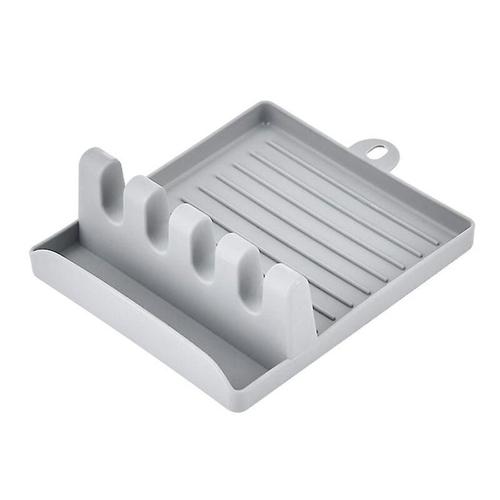 Support de couvercle de casserole pliable, support de cuillère en plastique, organisateur de cuisine pour fourchette, spatule, étagère de couverture de casserole, étagère de rangement de vaisselle Gray2