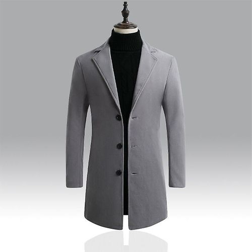 10 Couleurs Taille S-5xl Nouvelle Boutique De Mode Pour Hommes Couleur Pure Affaires Décontracté En Manteaux Anti-Poussière / Qualité Masculine Mince Loisirs Trench-Coats M (Eur Xxs) Couleur Gris Clair