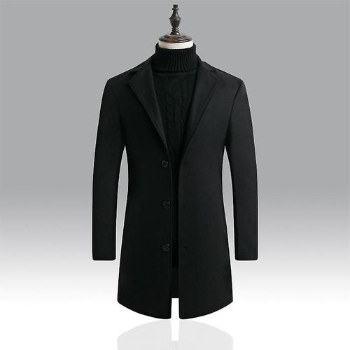 10 Couleurs Taille S-5xl Nouvelle Boutique De Mode Pour Hommes Couleur Pure Affaires Décontracté Et Manteaux Anti-Poussière / Qualité Masculine Mince Loisirs Trenchs Manteaux M (Eur Xxs) Couleur Noir