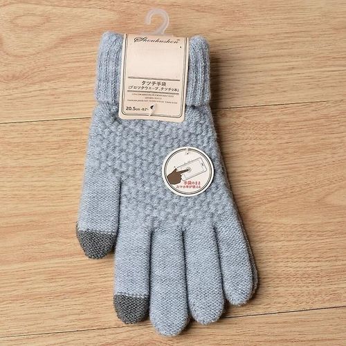 Gants D'hiver Tricotés En Cachemire Pour Hommes Et Femmes, Gants Chauds Et Épais Pour L'automne Et L'hiver, Gants De Ski Pour Écran, Taille Unique Gary