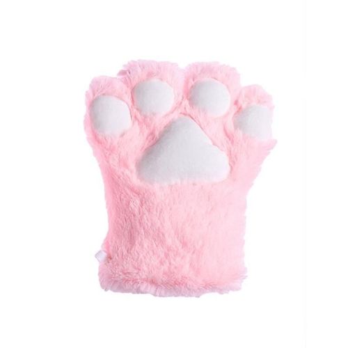 Paire De Gants D'hiver Chauds Et Épais En Peluche Pour Femme Et Fille - Motif Ours Et Chat - Mitaines De Cosplay - Gants À Main - Taille Unique 5