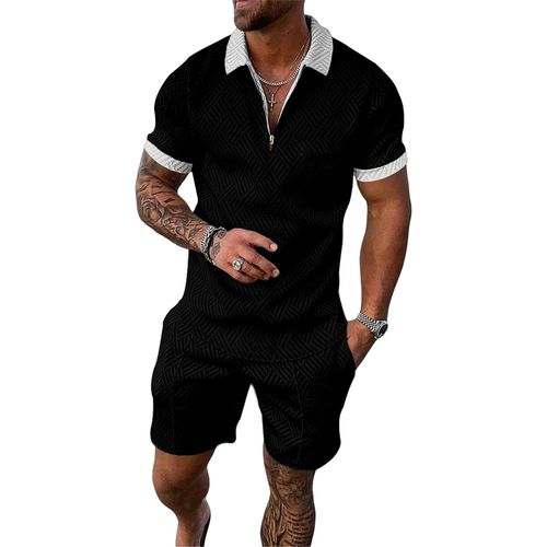 Bmtterqgwo-Mqun Set Homme Ete Polo Manches Courtes + Short Sport Casual 2 Pieces