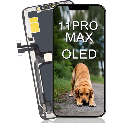 BMTTERQGWO-XLX OLED iPhone 11 Pro Max Ecran Remplacement, 6.5 Pouces OLED COF FHD Ecran 3D Touch Digitizer Modele A2161 A2218 A2220