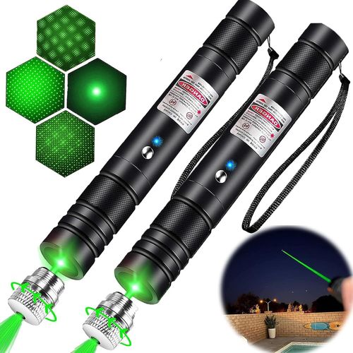 BMTTERQGWO-IVVTRYI 2 Pointeurs Laser Verts pour TV, LED et Presentations sur Ecran LCD, Bureau et Construction en Exterieur