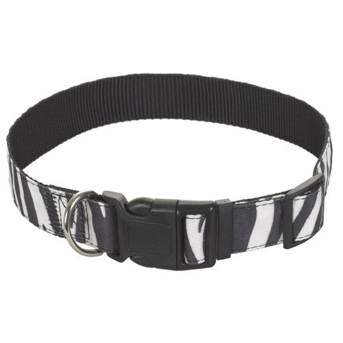 Chapuis Sellerie Collier Pour Chien Et Pour Chat Velours Nylon Z Bre 10 Mm Longueur 30 Cm Taille Xs