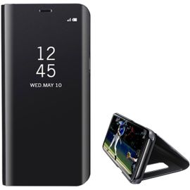 Coque Pour Huawei Honor 10, Housse Coque Etui Flip Case Miroir Plastique Rigide Dure Housse Avec Fonction Support Cuir Antichoc Protection Cover Pour Huawei Honor 10,Noir
