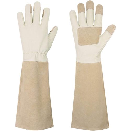 BMTTERQGWO-HANDLANDY Gants Taille Roses Hommes Femmes, Gants Jardin Anti Epines Cuir Porc Respirant, Idee Cadeau Jardinier