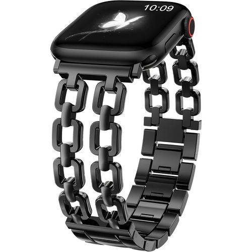 Bmtterqgwo-Bracelet Wearlizer Compatible Apple Watch 41-49mm, Chaine Metal Elegante Or Argent Pour Iwatch Ultra Se Series 10 A 1