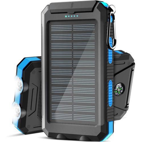 BMTTERQGWO-Chargeur solaire 38800mAh, power bank etanche avec USB C, LED, pour iPhone Samsung iPad, ideal camping exterieur