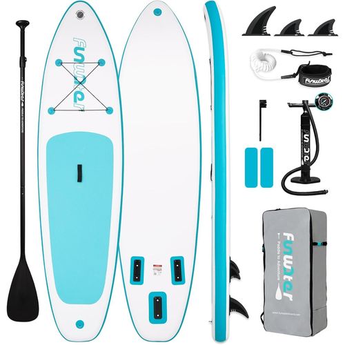 Bmtterqgwo-Funwater Paddle Board Gonflable Ultra-Leger Pour Tous Niveaux Avec Accessoires Sup Deck Anti-Derapant Adultes Jeunes