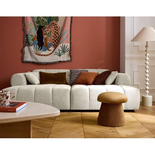 Canapé Droit 4 Places En Beige