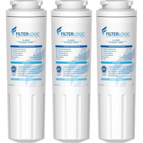 BMTTERQGWO-Filterlogic UKF8001 Filtre Eau Refrigerateur EveryDrop 4 Whirlpool EDR4RXD1 Maytag 4396395 UKF8001AXX Pack de 3