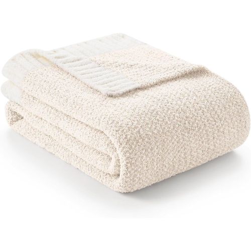 BMTTERQGWO-Couverture Snuggle Sac Ivoire Doudou Reversible Tres Douce Canape Lit Pique-nique 50x60 Pouces