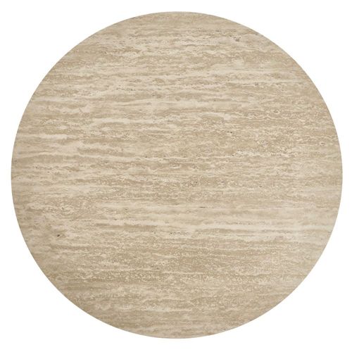 Table Basse Ronde Style Scandinave Beige