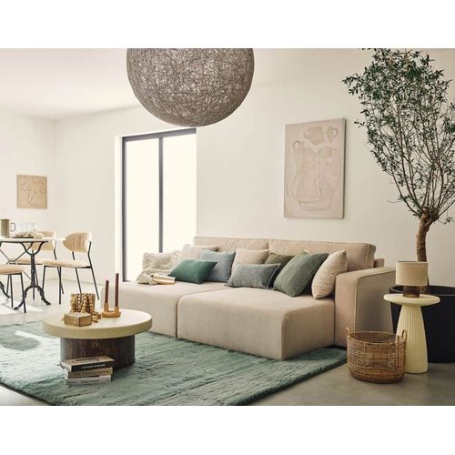 Canapé Droit 4 Places En Beige