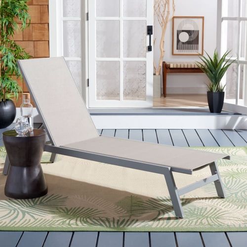 Chaise Longue D'extérieur Aluminium Gris